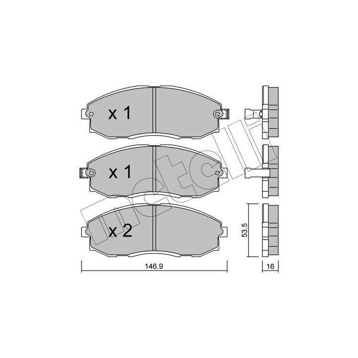 Stabdžių trinkelių rinkinys, diskinis stabdys METELLI 22-0297-0