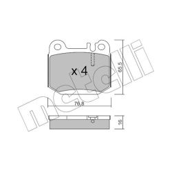 Stabdžių trinkelių rinkinys, diskinis stabdys METELLI 22-0564-0