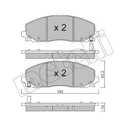 Stabdžių trinkelių rinkinys, diskinis stabdys METELLI 22-0946-0