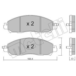 Stabdžių trinkelių rinkinys, diskinis stabdys METELLI 22-1081-0