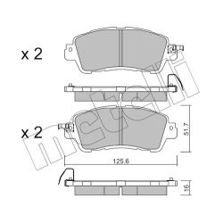 Stabdžių trinkelių rinkinys, diskinis stabdys METELLI 22-1085-0