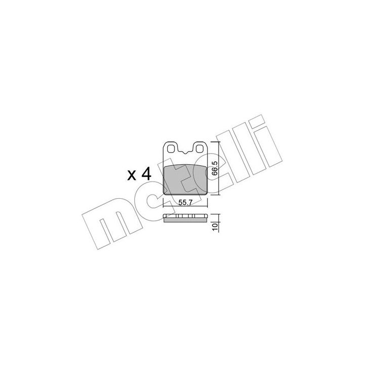 Stabdžių trinkelių rinkinys, diskinis stabdys METELLI 22-1326-0