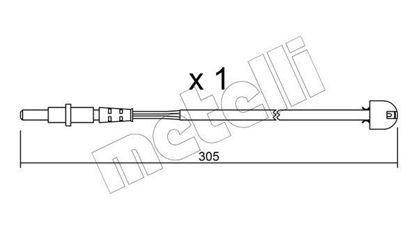 įspėjimo kontaktas, stabdžių trinkelių susidėvėjimas METELLI SU.098