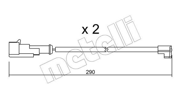 įspėjimo kontaktas, stabdžių trinkelių susidėvėjimas METELLI SU.100K