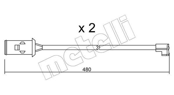įspėjimo kontaktas, stabdžių trinkelių susidėvėjimas METELLI SU.101K