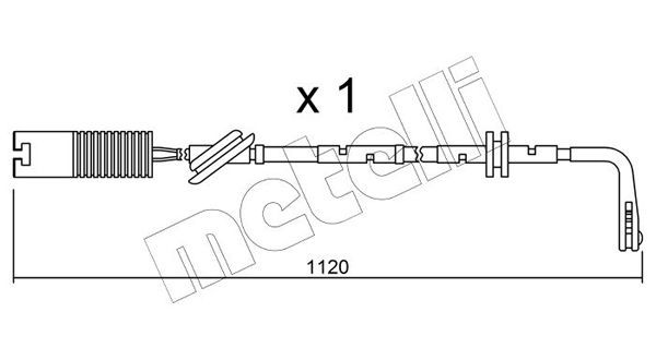 įspėjimo kontaktas, stabdžių trinkelių susidėvėjimas METELLI SU.124