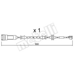įspėjimo kontaktas, stabdžių trinkelių susidėvėjimas METELLI SU.145