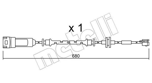 įspėjimo kontaktas, stabdžių trinkelių susidėvėjimas METELLI SU.145