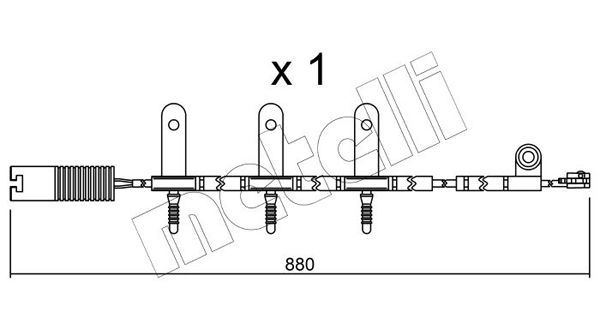 įspėjimo kontaktas, stabdžių trinkelių susidėvėjimas METELLI SU.149