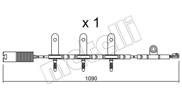 įspėjimo kontaktas, stabdžių trinkelių susidėvėjimas METELLI SU.189