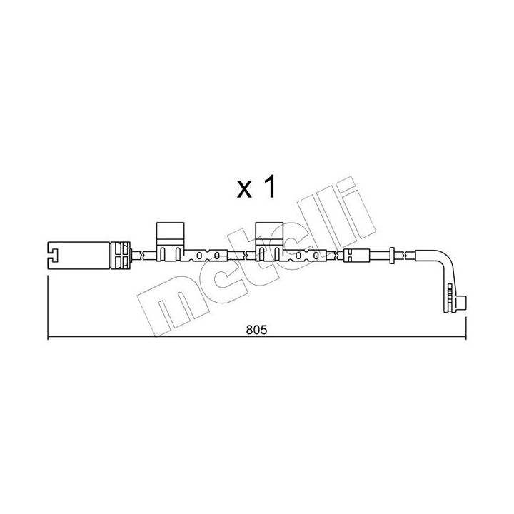 įspėjimo kontaktas, stabdžių trinkelių susidėvėjimas METELLI SU.222