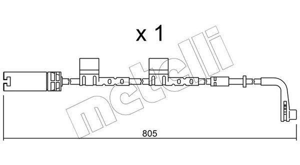įspėjimo kontaktas, stabdžių trinkelių susidėvėjimas METELLI SU.222