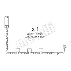 įspėjimo kontaktas, stabdžių trinkelių susidėvėjimas METELLI SU.223