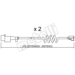 įspėjimo kontaktas, stabdžių trinkelių susidėvėjimas METELLI SU.226K