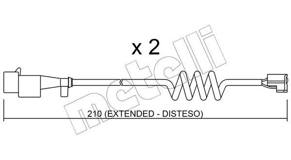 įspėjimo kontaktas, stabdžių trinkelių susidėvėjimas METELLI SU.226K