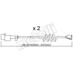 įspėjimo kontaktas, stabdžių trinkelių susidėvėjimas METELLI SU.227K