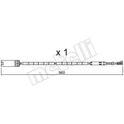 įspėjimo kontaktas, stabdžių trinkelių susidėvėjimas METELLI SU.281