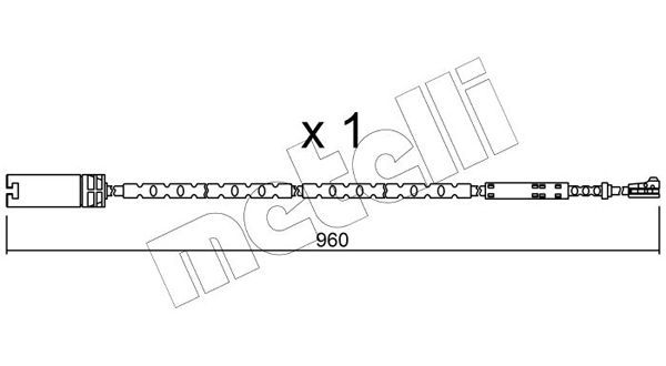 įspėjimo kontaktas, stabdžių trinkelių susidėvėjimas METELLI SU.281