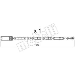 įspėjimo kontaktas, stabdžių trinkelių susidėvėjimas METELLI SU.282