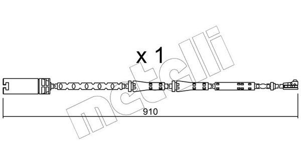 įspėjimo kontaktas, stabdžių trinkelių susidėvėjimas METELLI SU.282