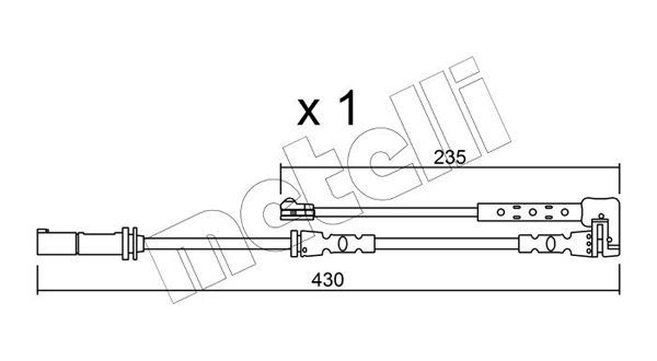 įspėjimo kontaktas, stabdžių trinkelių susidėvėjimas METELLI SU.311