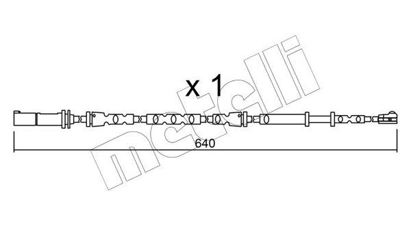 įspėjimo kontaktas, stabdžių trinkelių susidėvėjimas METELLI SU.312