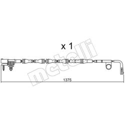 įspėjimo kontaktas, stabdžių trinkelių susidėvėjimas METELLI SU.315