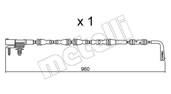 įspėjimo kontaktas, stabdžių trinkelių susidėvėjimas METELLI SU.317