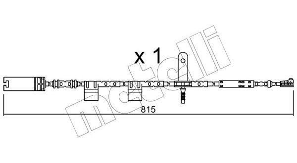 įspėjimo kontaktas, stabdžių trinkelių susidėvėjimas METELLI SU.324