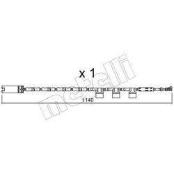 įspėjimo kontaktas, stabdžių trinkelių susidėvėjimas METELLI SU.325