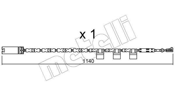 įspėjimo kontaktas, stabdžių trinkelių susidėvėjimas METELLI SU.325