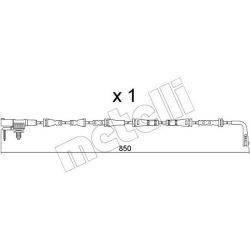 įspėjimo kontaktas, stabdžių trinkelių susidėvėjimas METELLI SU.352