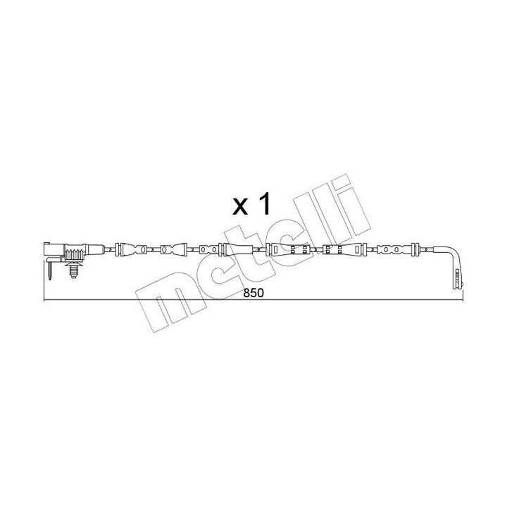 įspėjimo kontaktas, stabdžių trinkelių susidėvėjimas METELLI SU.352