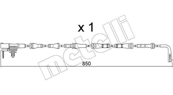 įspėjimo kontaktas, stabdžių trinkelių susidėvėjimas METELLI SU.352