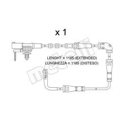 įspėjimo kontaktas, stabdžių trinkelių susidėvėjimas METELLI SU.353