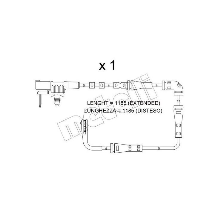 įspėjimo kontaktas, stabdžių trinkelių susidėvėjimas METELLI SU.353