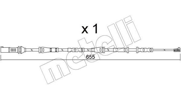 įspėjimo kontaktas, stabdžių trinkelių susidėvėjimas METELLI SU.378