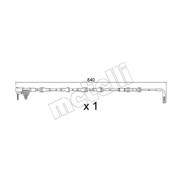 įspėjimo kontaktas, stabdžių trinkelių susidėvėjimas METELLI SU.383