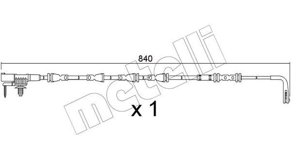 įspėjimo kontaktas, stabdžių trinkelių susidėvėjimas METELLI SU.383