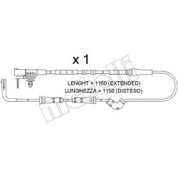 įspėjimo kontaktas, stabdžių trinkelių susidėvėjimas METELLI SU.387