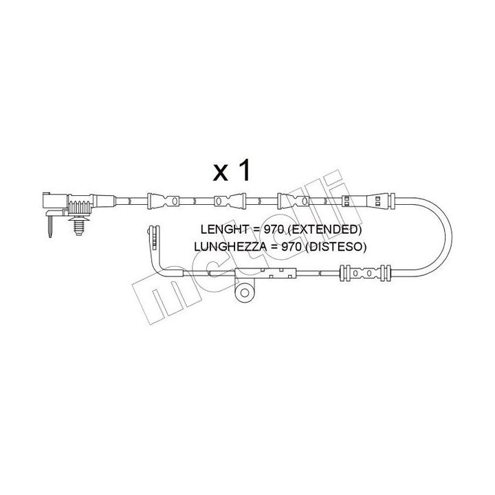 įspėjimo kontaktas, stabdžių trinkelių susidėvėjimas METELLI SU.388