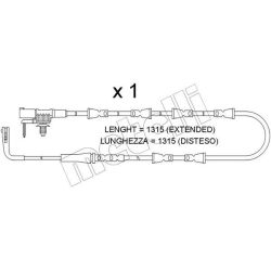 įspėjimo kontaktas, stabdžių trinkelių susidėvėjimas METELLI SU.389