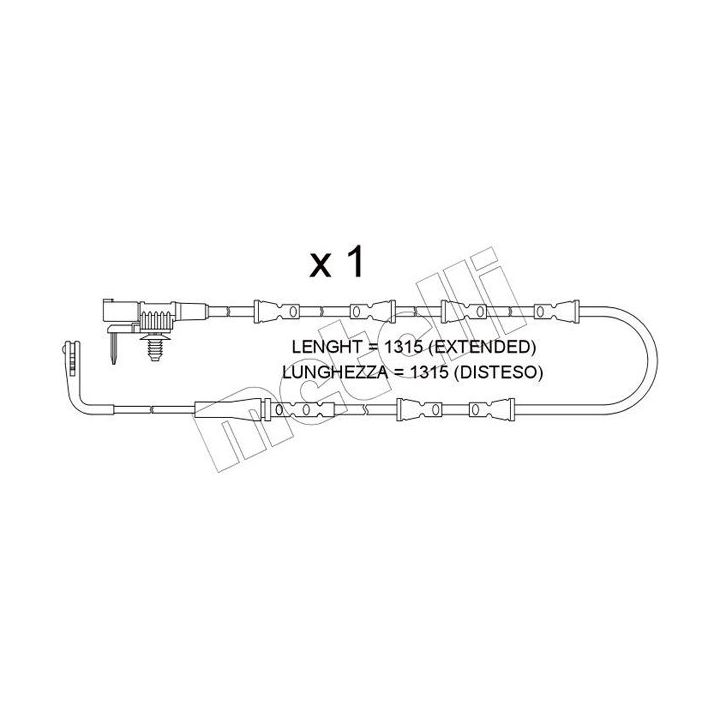 įspėjimo kontaktas, stabdžių trinkelių susidėvėjimas METELLI SU.389