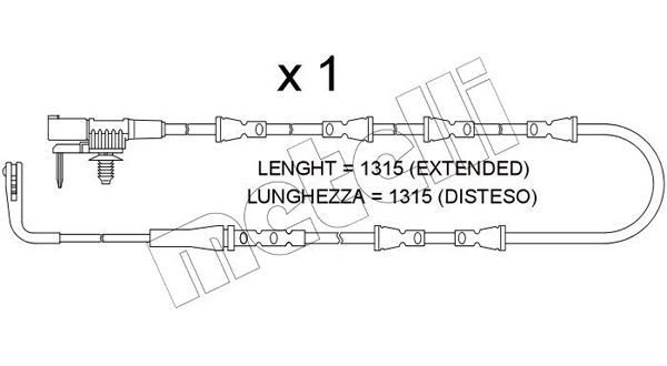 įspėjimo kontaktas, stabdžių trinkelių susidėvėjimas METELLI SU.389