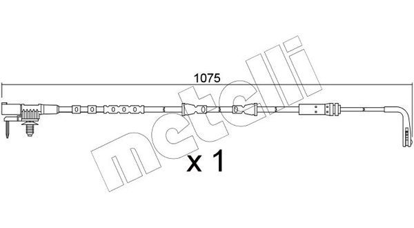įspėjimo kontaktas, stabdžių trinkelių susidėvėjimas METELLI SU.390