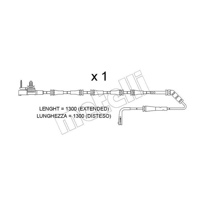 įspėjimo kontaktas, stabdžių trinkelių susidėvėjimas METELLI SU.400