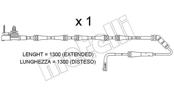 įspėjimo kontaktas, stabdžių trinkelių susidėvėjimas METELLI SU.400