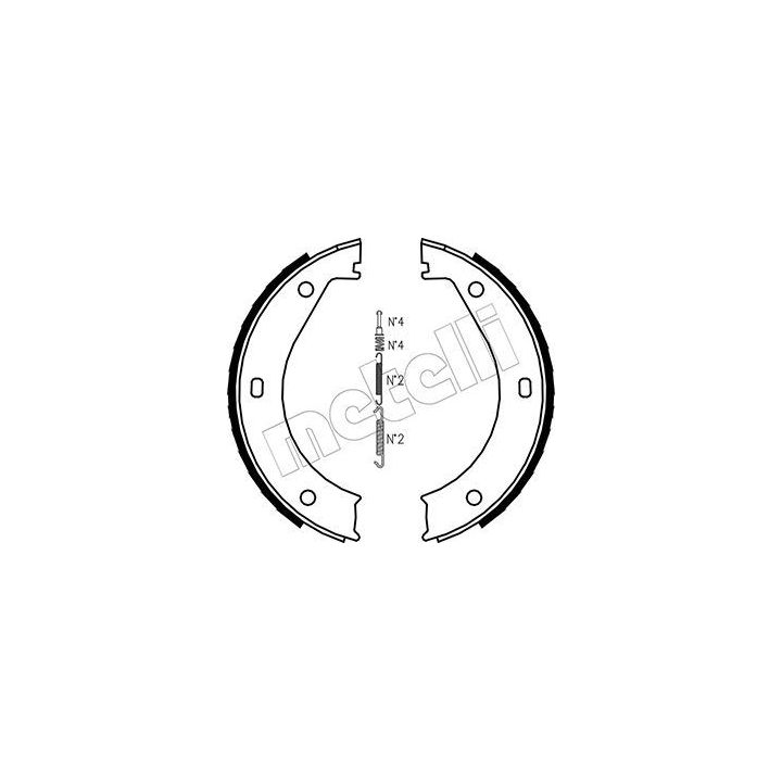 Stabdžių trinkelių komplektas, stovėjimo stabdis METELLI 53-0013K
