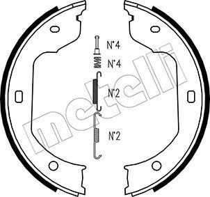 Stabdžių trinkelių komplektas, stovėjimo stabdis METELLI 53-0019K