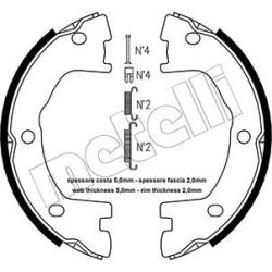 Stabdžių trinkelių komplektas, stovėjimo stabdis METELLI 53-0077K